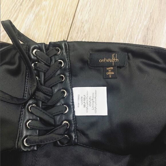 Faux Leather Lace Up Bra Top - Picture 6 of 6